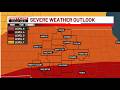 BEYOND THE FIRST ALERT: Chance of rain Monday night ahead of potential severe weather Wednesday