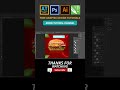 Burger for social media - Photoshop #shorts