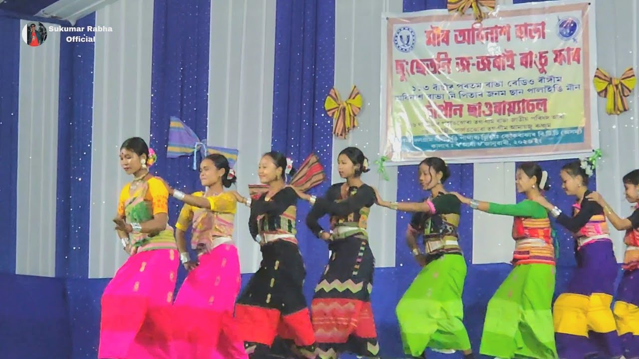Hwchur  Piraiyi Bwti Gana||Kocha Rabha Gospel song||Kocha Rabha Girls Group Dance Dolgaon Programme 