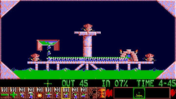 Lemmings (Commodore AMIGA) Fun - Level 9 - As long as you try your best