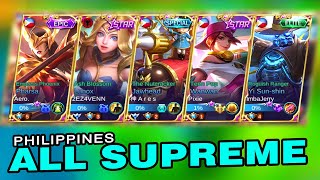 All Supreme Gameplay Philippine Top Supreme In Rank Mobile Legend Supreme In One Match Mlbb