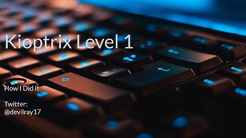 Kioptrix Level 1 How I did it