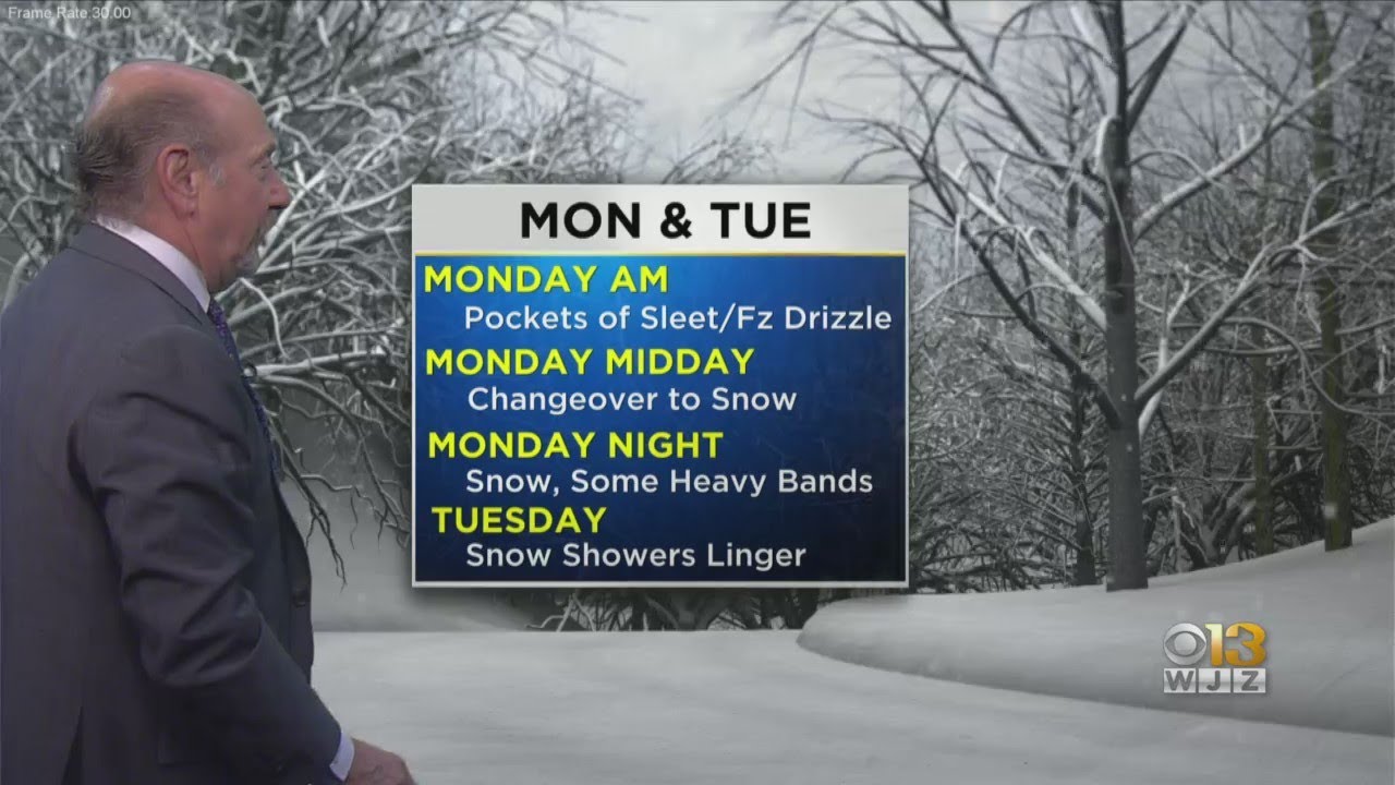 Maryland Weather: More Snow Expected Monday; Winter Storm Warning In ...