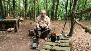 CRITTER COOKER AND BOX STOVE IN THE WOODS #hampshireoutdoors #prepper #survivalist