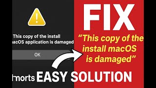 this copy of the install macOS application is damaged|100% Fix in 3 minutes