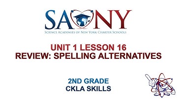 2nd Grade CKLA Skills - Unit 1 Lesson 16 Review: Spelling Alternatives