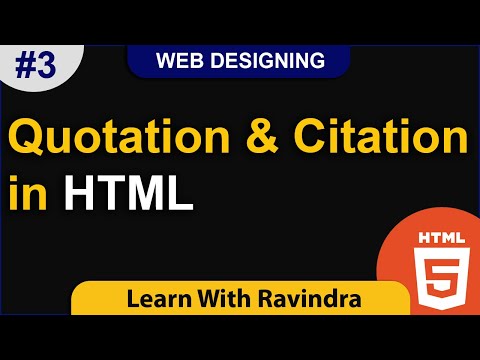 Quotation and Citation in HTML | What is Citation in HTML