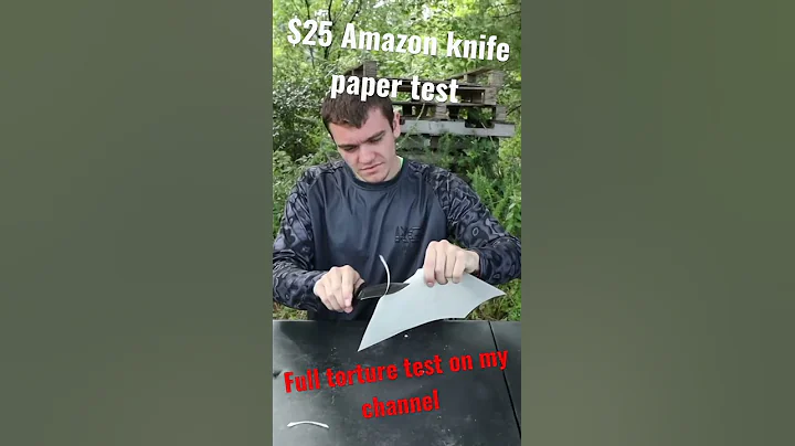 CHEAP AMAZON SURVIVAL KNIFE PAPER TEST!