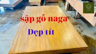 Siêu Phẩm Sập 2 Tấm Nguyên Khối Gỗ Gõ Naga | Toàn Sập Gỗ