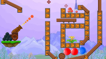 Kaboomz 2 walkthrough - free blue balloons and pop red.