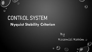 Control System: Nyquist Stability Criterion - Part 2/4