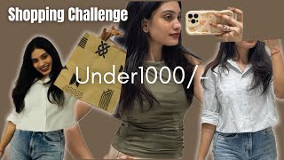 Shopping Challenge🛍️ || Outfit under 1000/- || Trends shopping || Excitement💗|| Vishuuu Glams ||