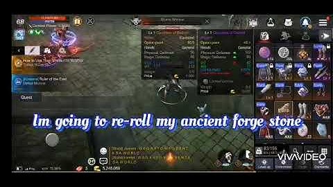 Rohan M how to change the option of forge stone ( re-roll )