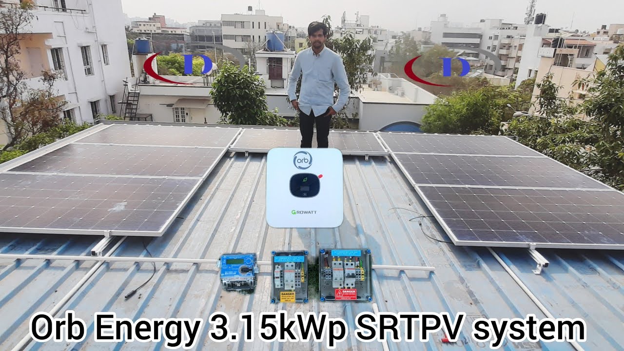 Orp Solar Module Orb Energy 3.15 kWp Grid Tied Solar Roof-Top PV System with Central ...