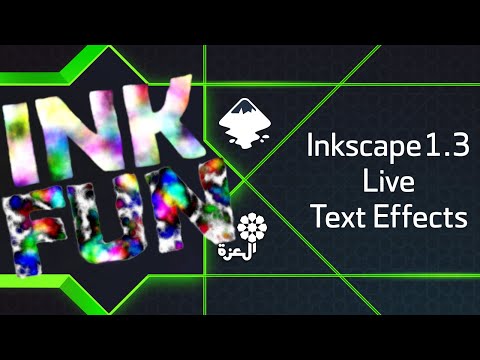 easy Inkscape 1.3 live editable text effects #6 using custom filters colorful cotton candy