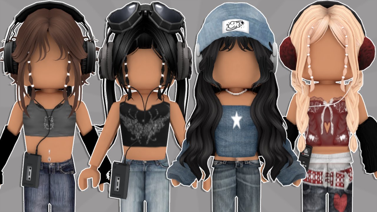 roblox girl blocky y2k outfit 4U <3 #lanaxoutfitz #robloxy2koutfits #r, Y2k Outfit
