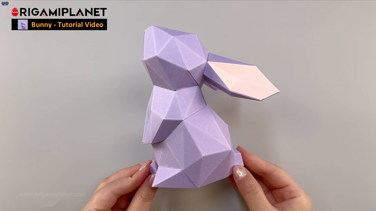 How to Make a Bunny 3D Papercraft | Origamiplanet Rabbit Pre-Cut