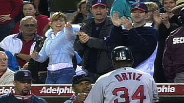 David Ortiz hits his first home run on the Red Sox in 2003