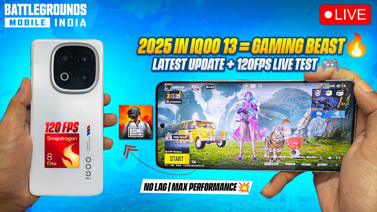 IQOO 13 120FPS LIVE PERFORMANCE TEST 🔥 | SNAPDRAGON 8 ELITE GAMING ...