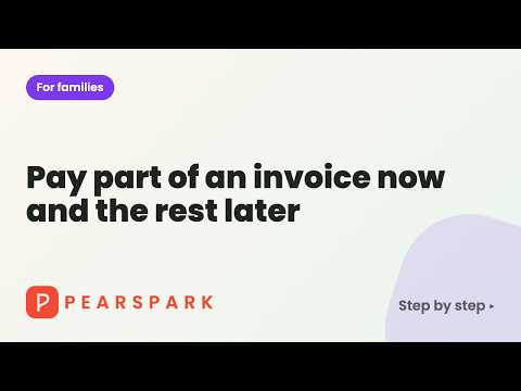 Video thumbnail: Pay part of an invoice now and the rest later