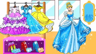 WOW! Paper Craft Disney Princess Costume Dress Up - Barbie Story \& Crafts | WOA Doll Stories