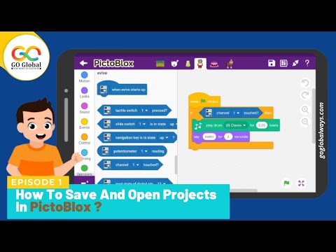 "Getting Started With PictoBlox: How To Save & Open Projects In PictoBlox | Kids Scratch Projects"