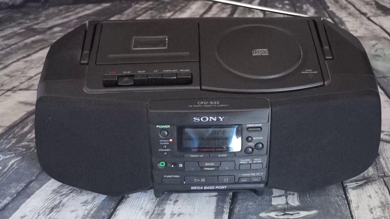 Sony CFD-SDD AM FAM Stereo Cassette CD Player Boombox Mega Bass Port ...