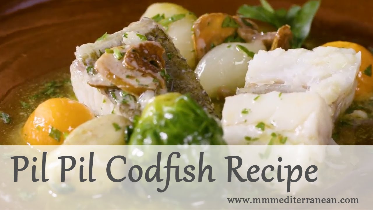 Cod With Pil Pil Sauce and Vegetables Recipe