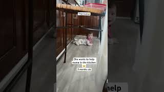 Download Lagu She's now crawling everywhere in reverse👀💯#backwards #crawling  #crawlingbaby #5monthsold MP3