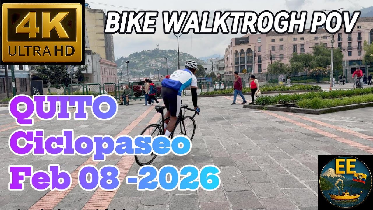 Centro Histórico de Quito en bici: San Francisco y Plaza Grande | Av. Amazonas (4K60)