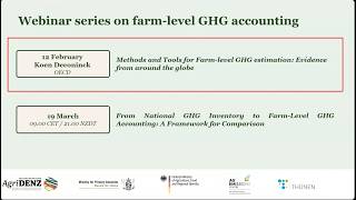 Recording of the first AgriDENZ webinar: Farm-level GHG accounting with Koen Deconinck