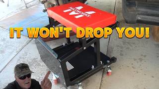 Finally, A Rolling Garage Stool That WON'T Sink!
