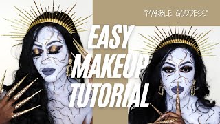 MARBLE GODDESS HALLOWEEN MAKEUP! | SPEEDTORIAL