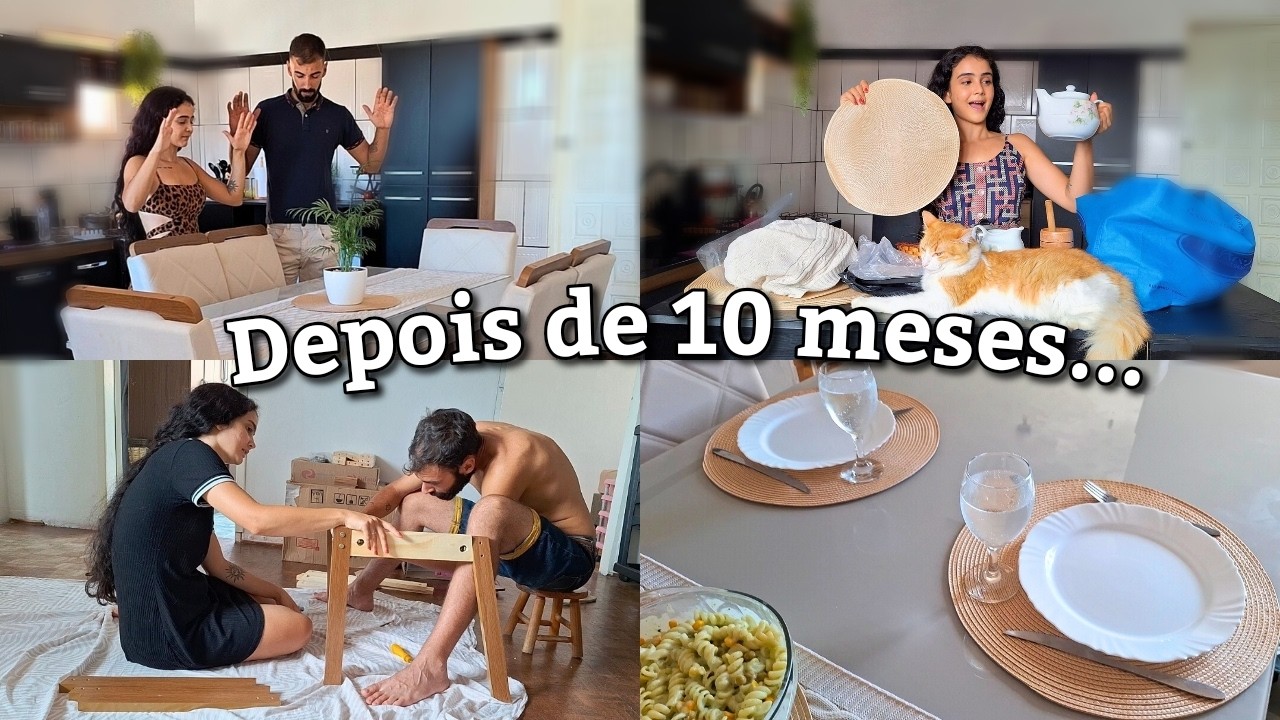 Nossa mesa da Shopee chegou! Montagem + mesa posta🥹