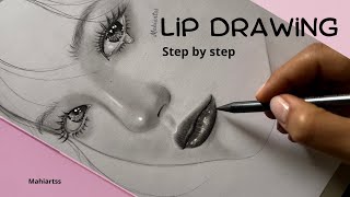 How to draw lips / lip Drawing Tutorial | Step-by-Step Guide
