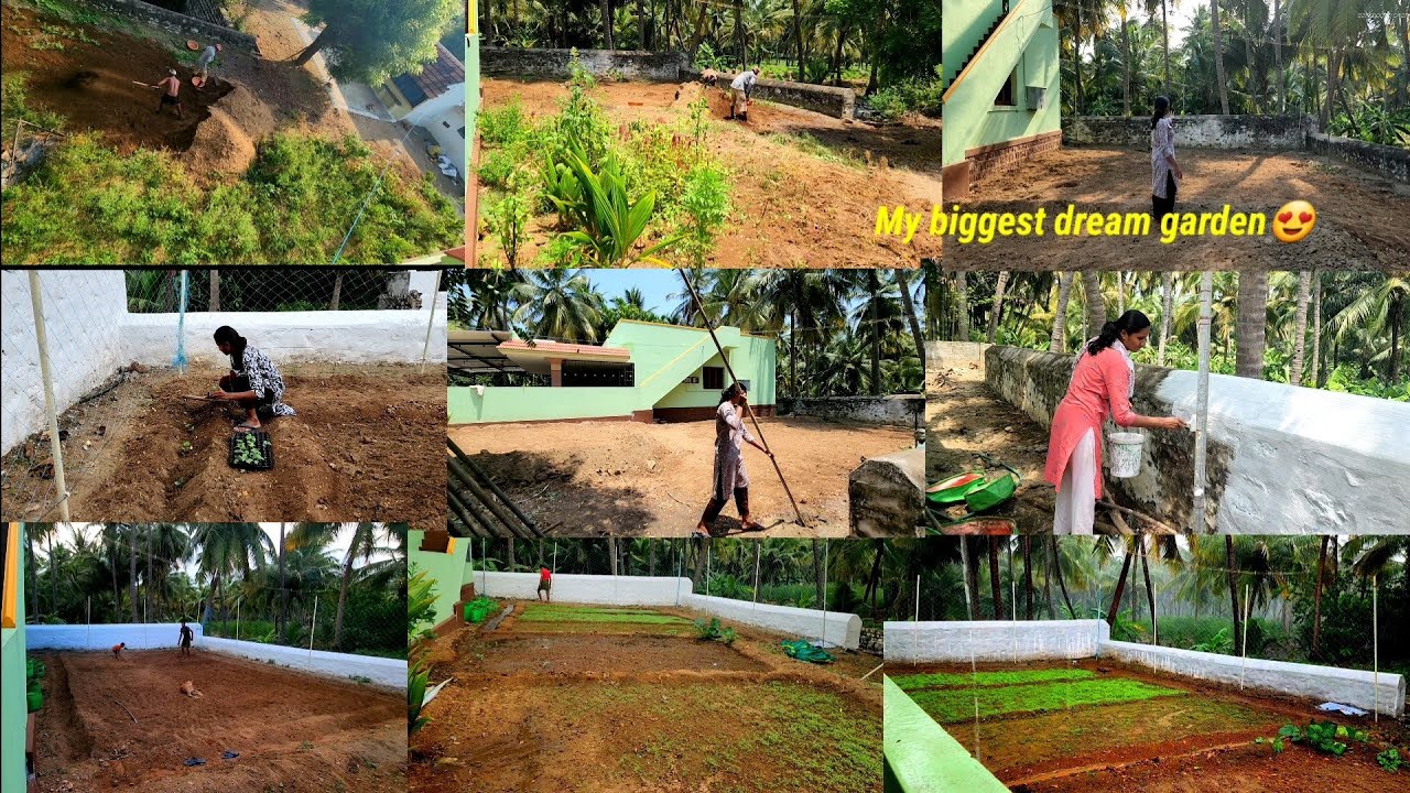 பல நாள் கனவே😍ஒரு நாள் நனவே🤩My New vegetable garden🍅🍆🌽🥕🥔🌶🫑🥒🥦🧅காய்கறி தோட்டம் ரெடி/growing vegetables