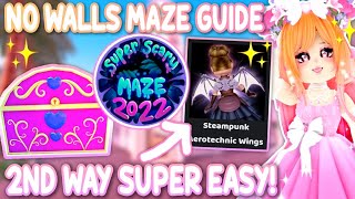 NO WALL JUMP How To Complete Maze 2nd WAY SUPER EASY HALLOWEEN 2022 GUIDE ROYALE HIGH