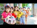 Kids Go To School | Chuns And Friends Come To Class Big Birthday Cake Reward