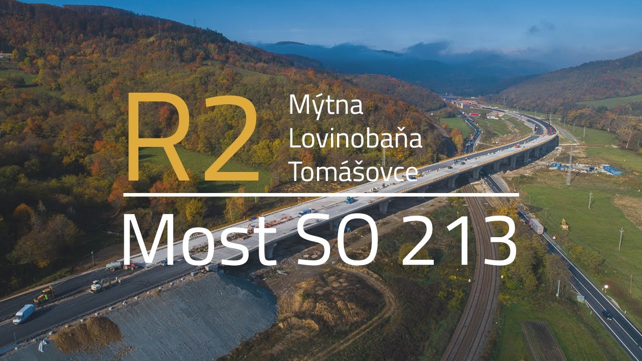 Rýchlostná cesta R2 Mýtna - Lovinobaňa, Tomášovce. Most SO 213.