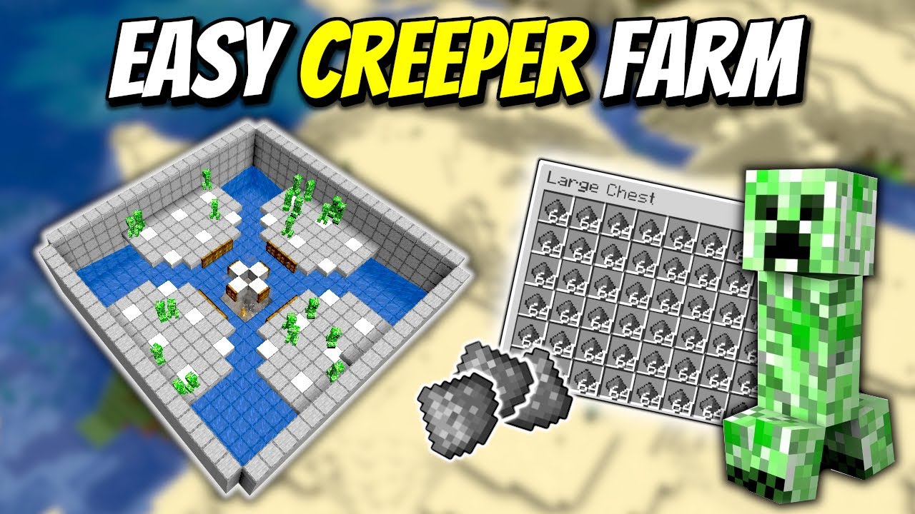 Creeper Farm - Minecraft 1.17 Tutorial (Java Edition) - YouTube