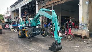 Xe Múc Bánh Hơi Kubota Kh-12 Cần Dài 4Wd Nông Cơ Nguyễn Văn Châu