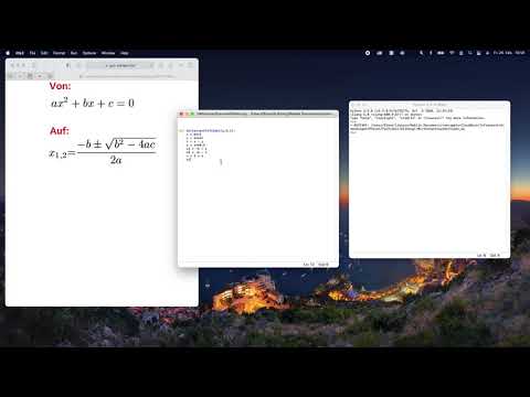 Python Mitternachtsformel (ABC-Formel)