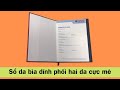 Sổ da bìa dính PV OIL | Mẫu sổ da bìa dính kết hợp 2 màu da tạo điểm nhấ...