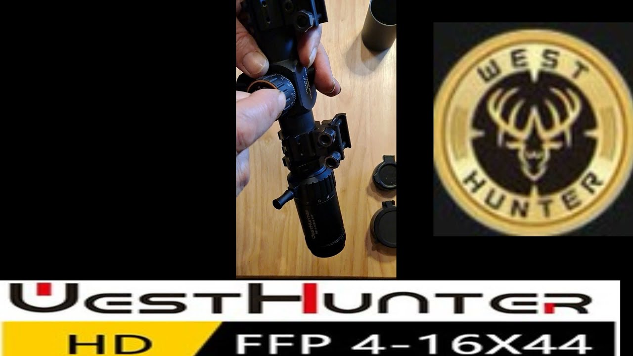 WestHunter HD-S 4-16x44 SF Riflescope – 30mm Tube, Second Focal Plane, 1/10 MIL Clicks, Tactical Scope Kit