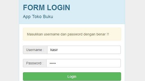 MEMBUAT APLIKASI TOKO BUKU ( PHP dan Mysqli )Part 2- Pembuatan Tampilan Form Login / UKK Paket 2