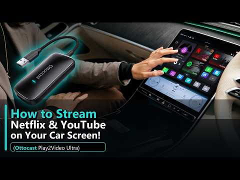 How to Stream Netflix & YouTube on Your Car Screen! (Ottocast Play2Video Ultra)