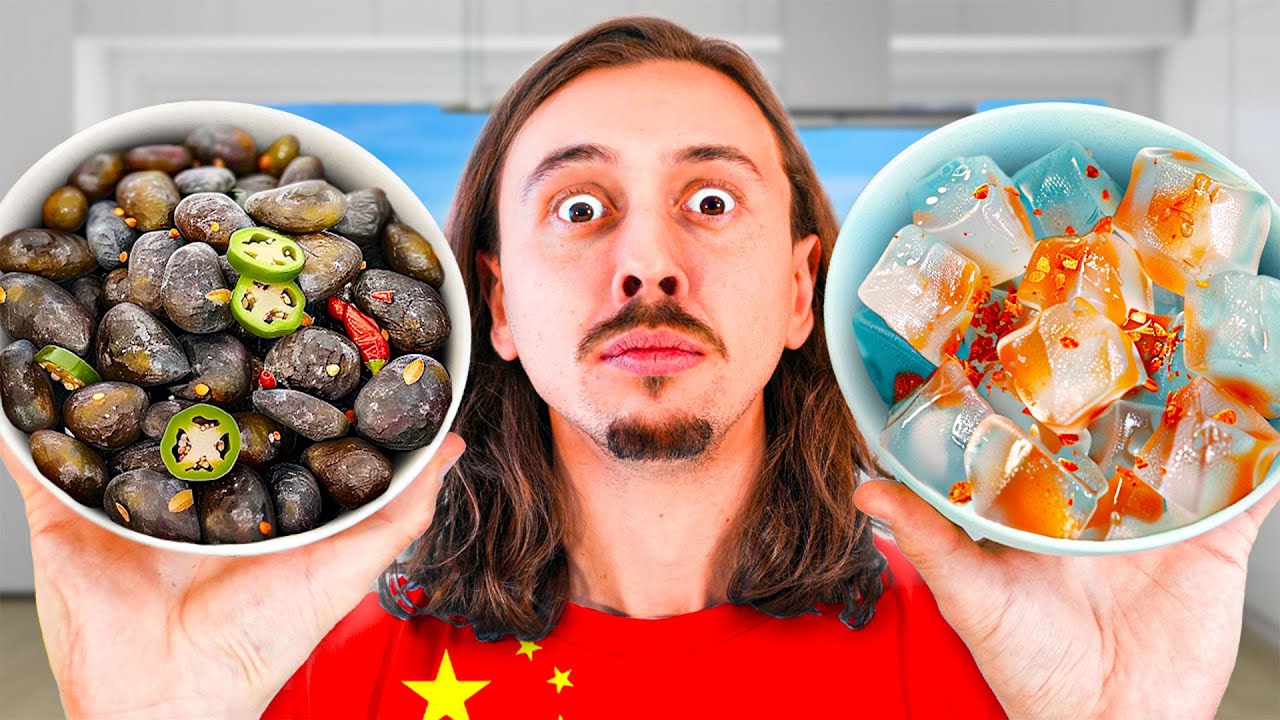 Je teste des recettes étranges de Chine (glaçons grillés, pierres, etc)