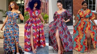 💯 Sublime Tenue Africaine Robe longue Mi-longue wax pagne Fabulous Ankara casual dress African gowns