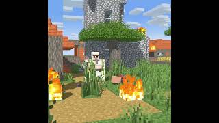 iron golem steve fight (Minecraft Animation) @angrycartoonbirds #funny #memes #minecraft