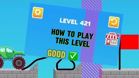 draw bridge puzzle game play level 421🚘 #gaming #drawing #trendingvideo